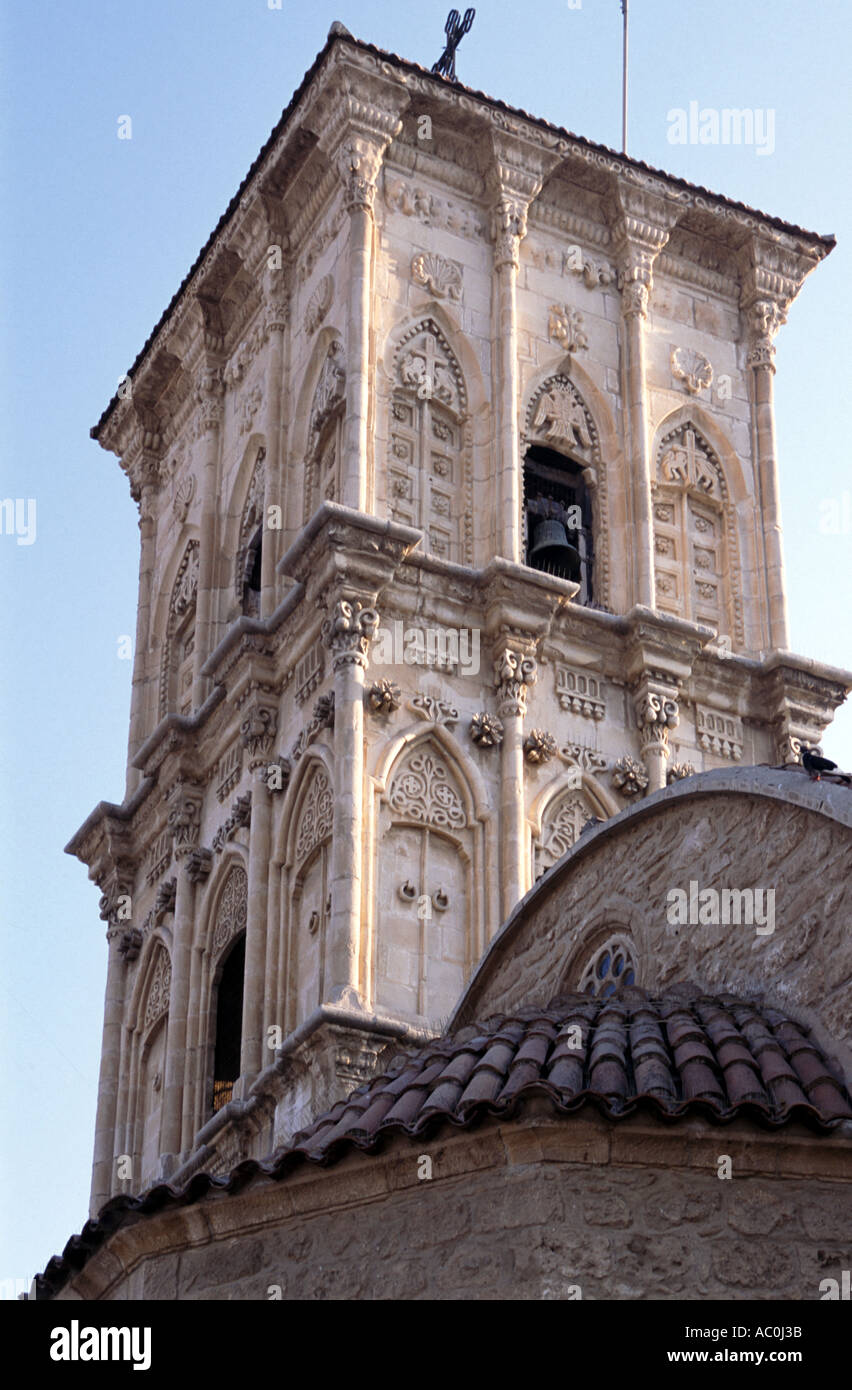 Church tower Larnaca Cyprus Stock Photo