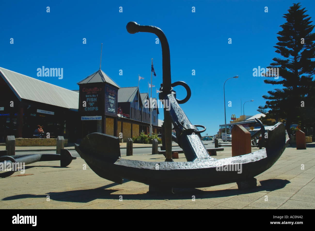 Western Australia Perth Fremantle Huge ship anchors displayed on