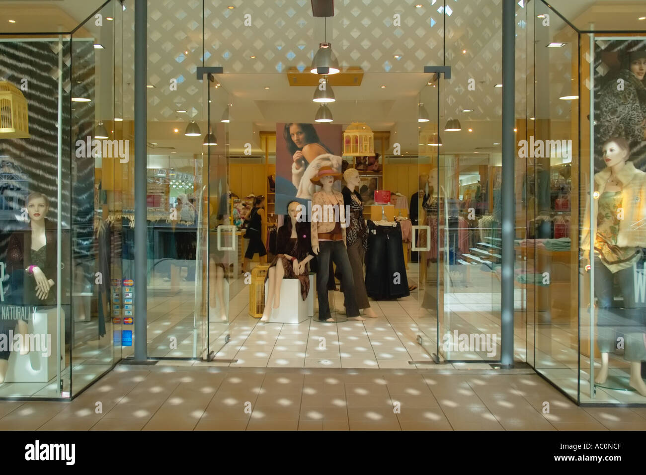 Western Australia Perth Frontal view of fashion boutique covered by