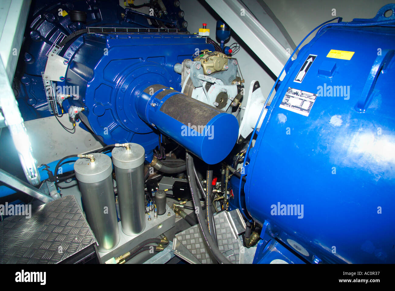 Inside Nacelle for the Kentish Flats windfarm Whitstable Kent Stock