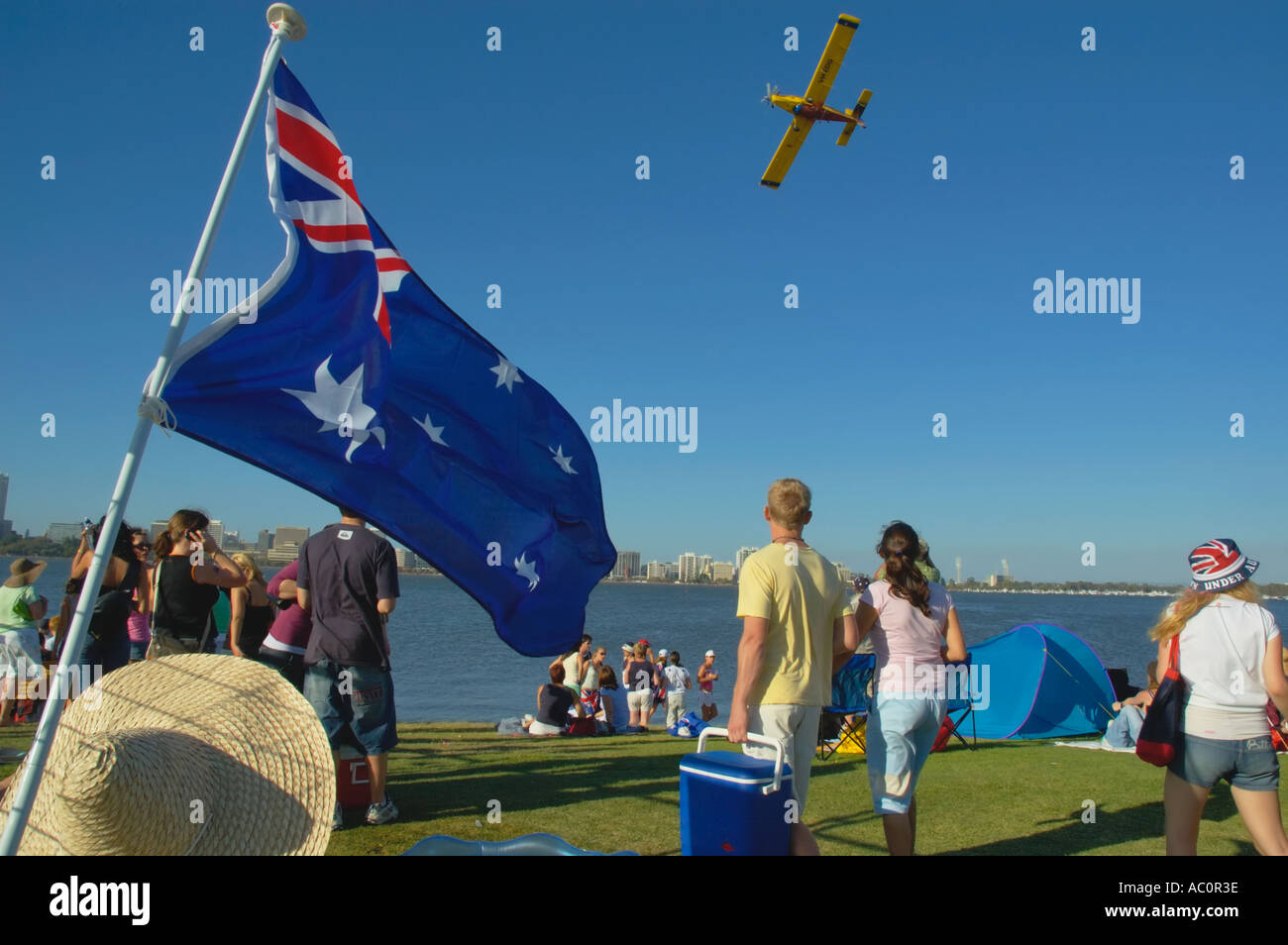 Western Australia Perth Australia Day Celebrations Man with big straw