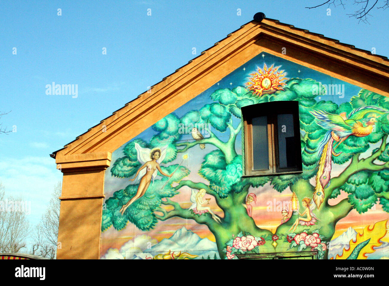 Wall painting at Christiania ( Freetown ), Cohenhagen, Denmark Stock Photo Alamy