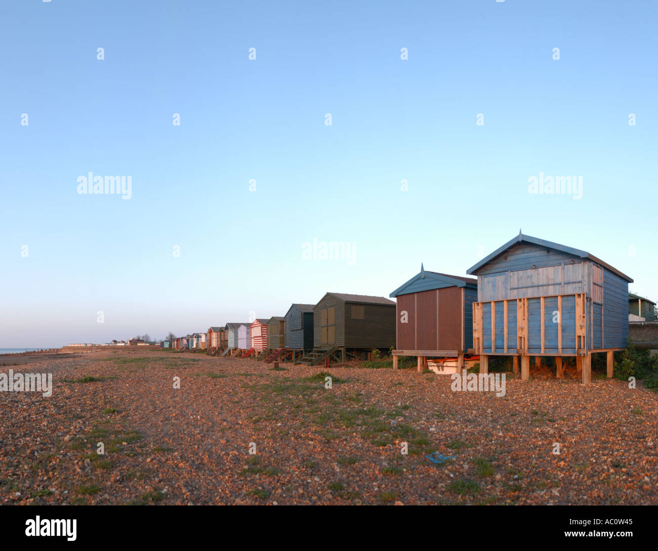 Beach Huts on West Beach Whitstable Kent Stock Photo Alamy