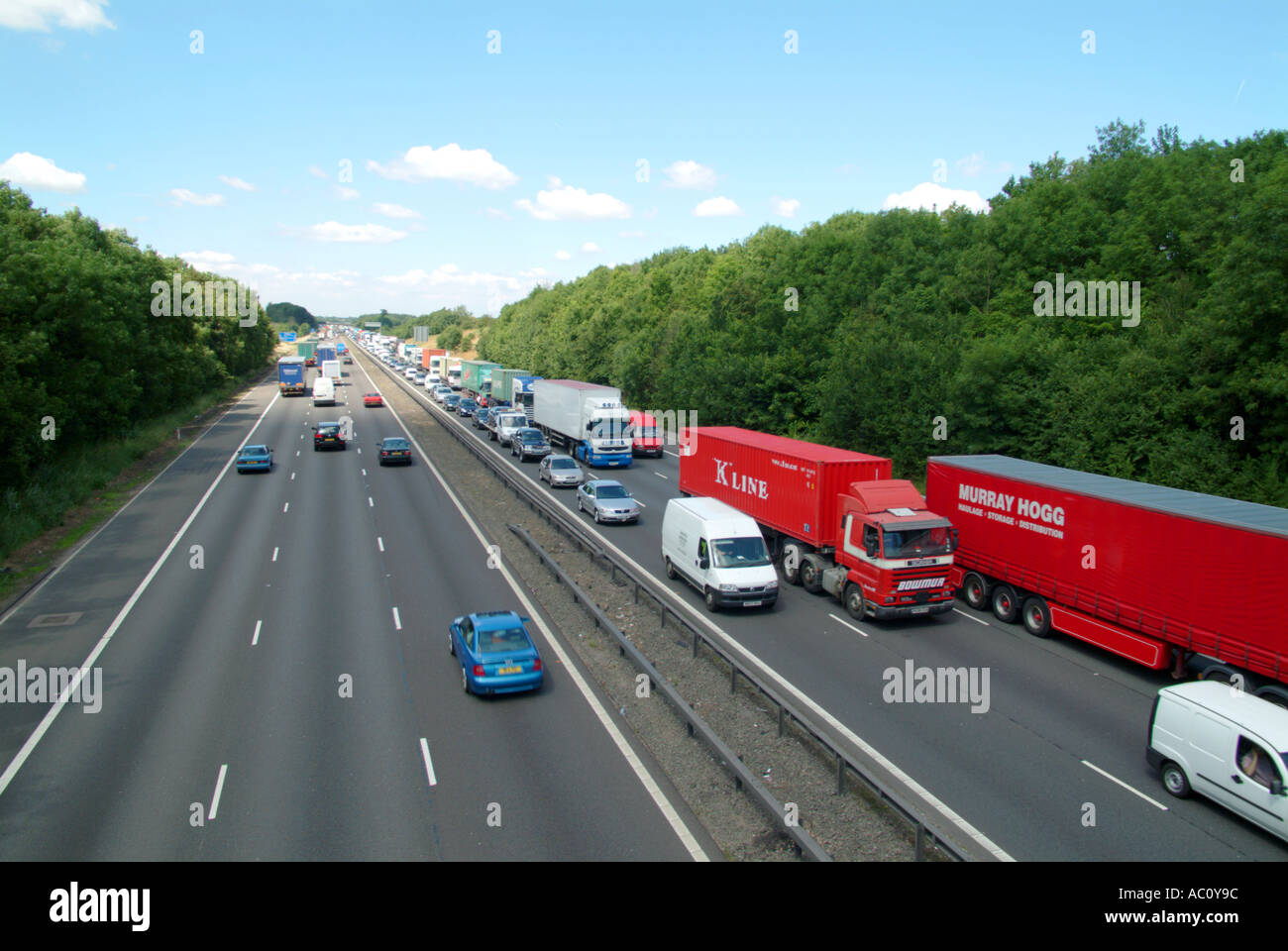 Motorway Traffic Jam 03 Stock Photo