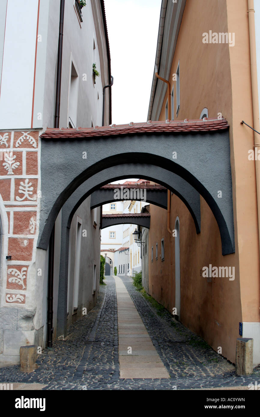 Arches and Alley, Gorlitz, southwestern Germany Stock Photo