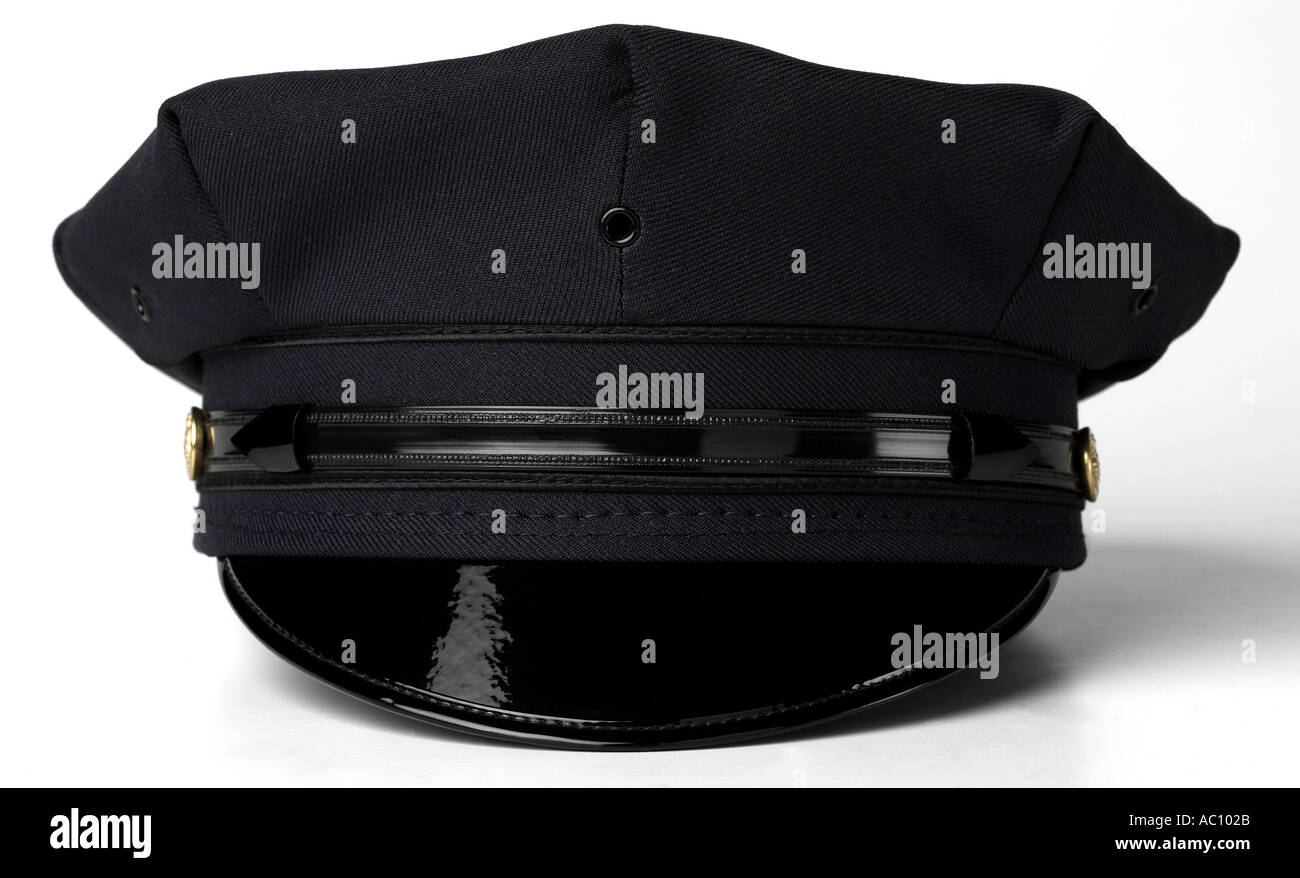 Black police hat Stock Photo - Alamy