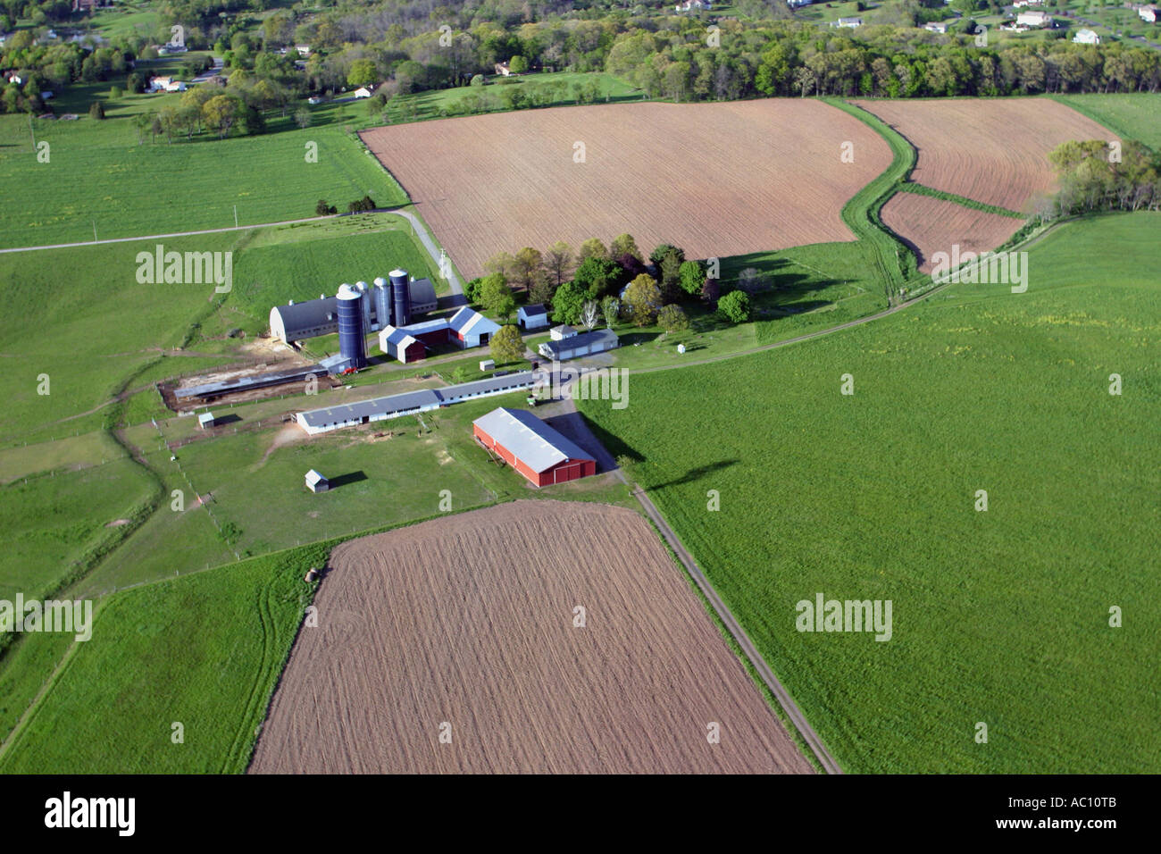 Aerial view of farm in New Jersey, U.S.A Stock Photo Alamy