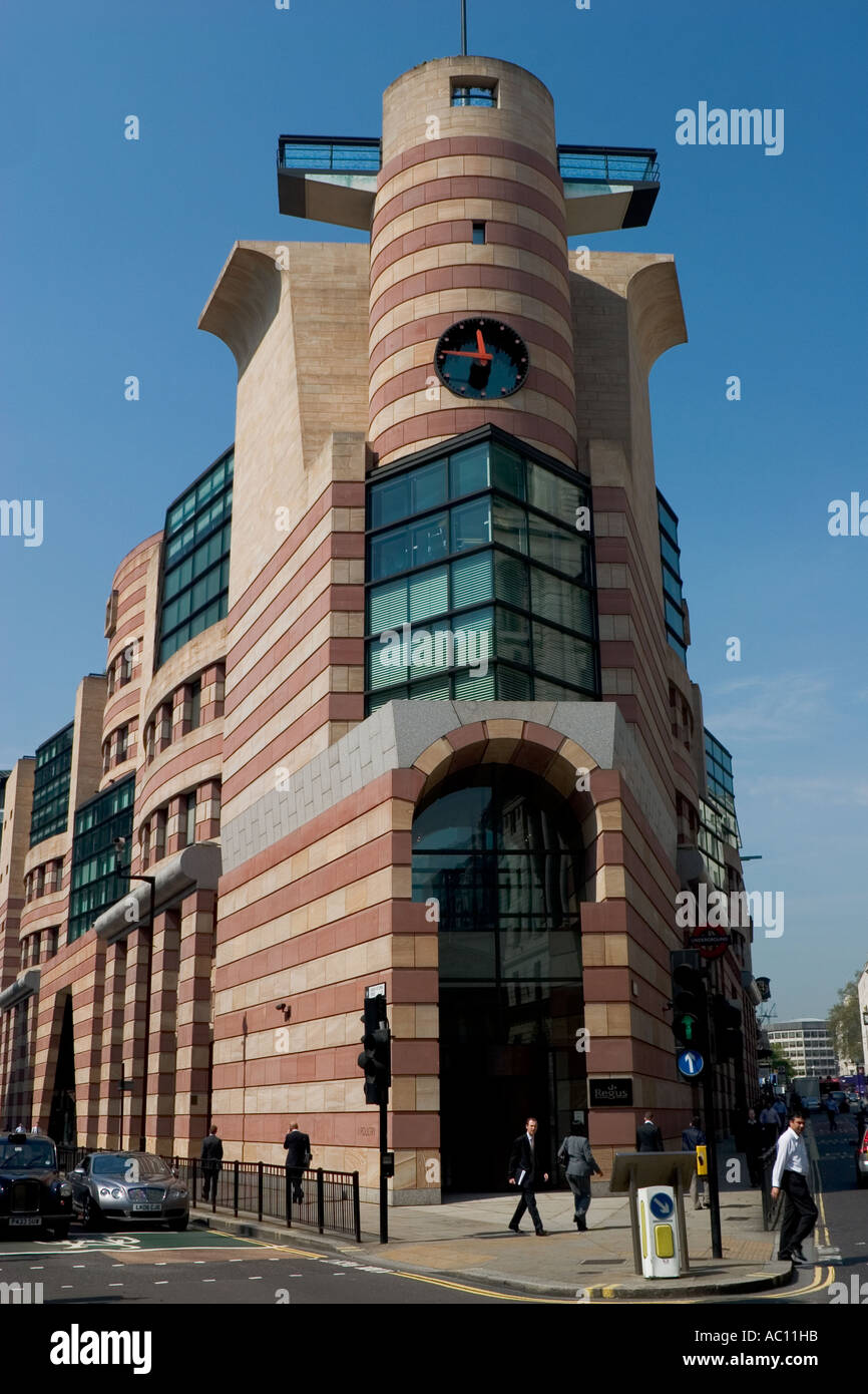 Number One Poultry , London . Designed by James Stirling Stock Photo