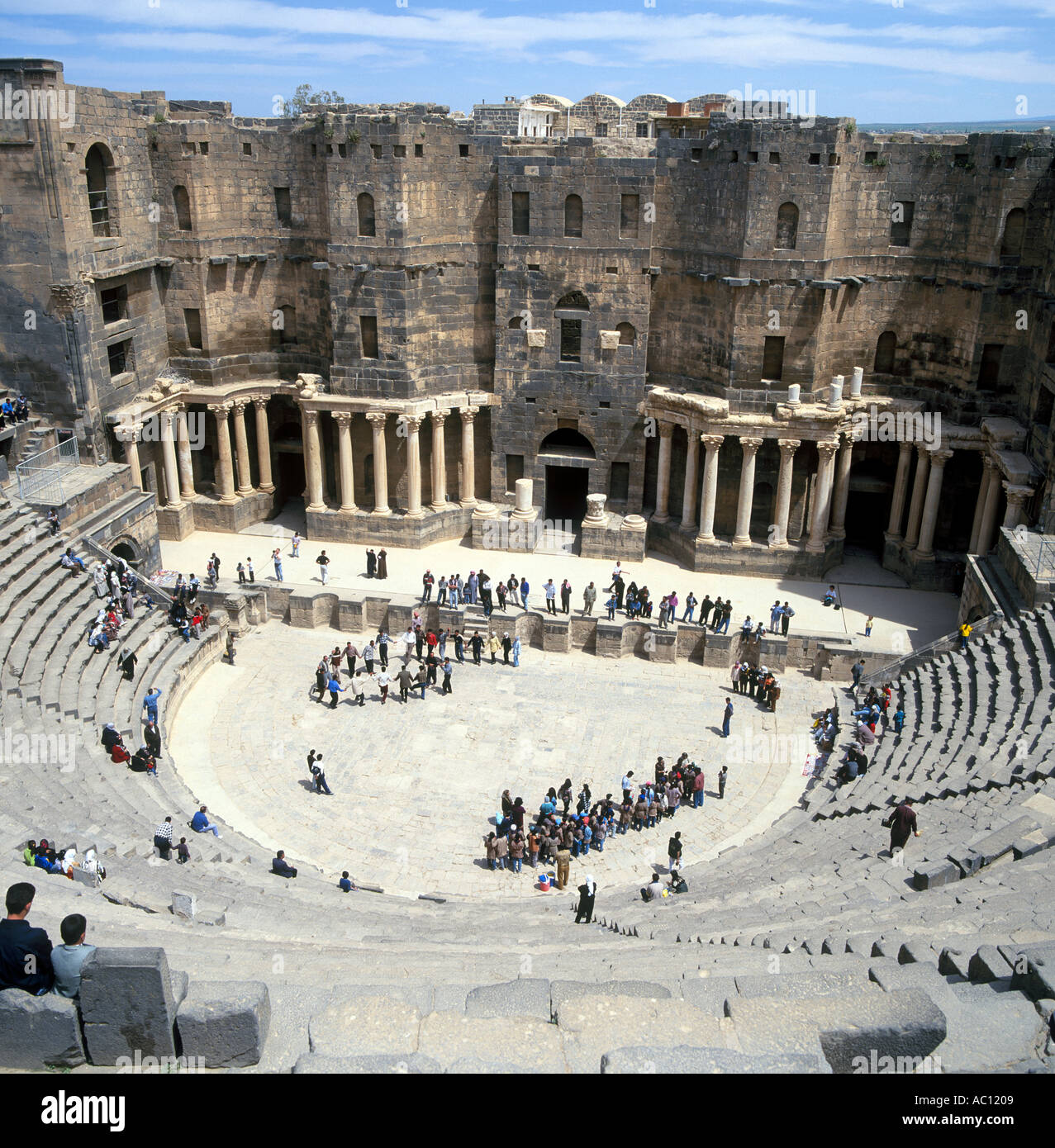 Roman theatre Bosra Syria Stock Photo