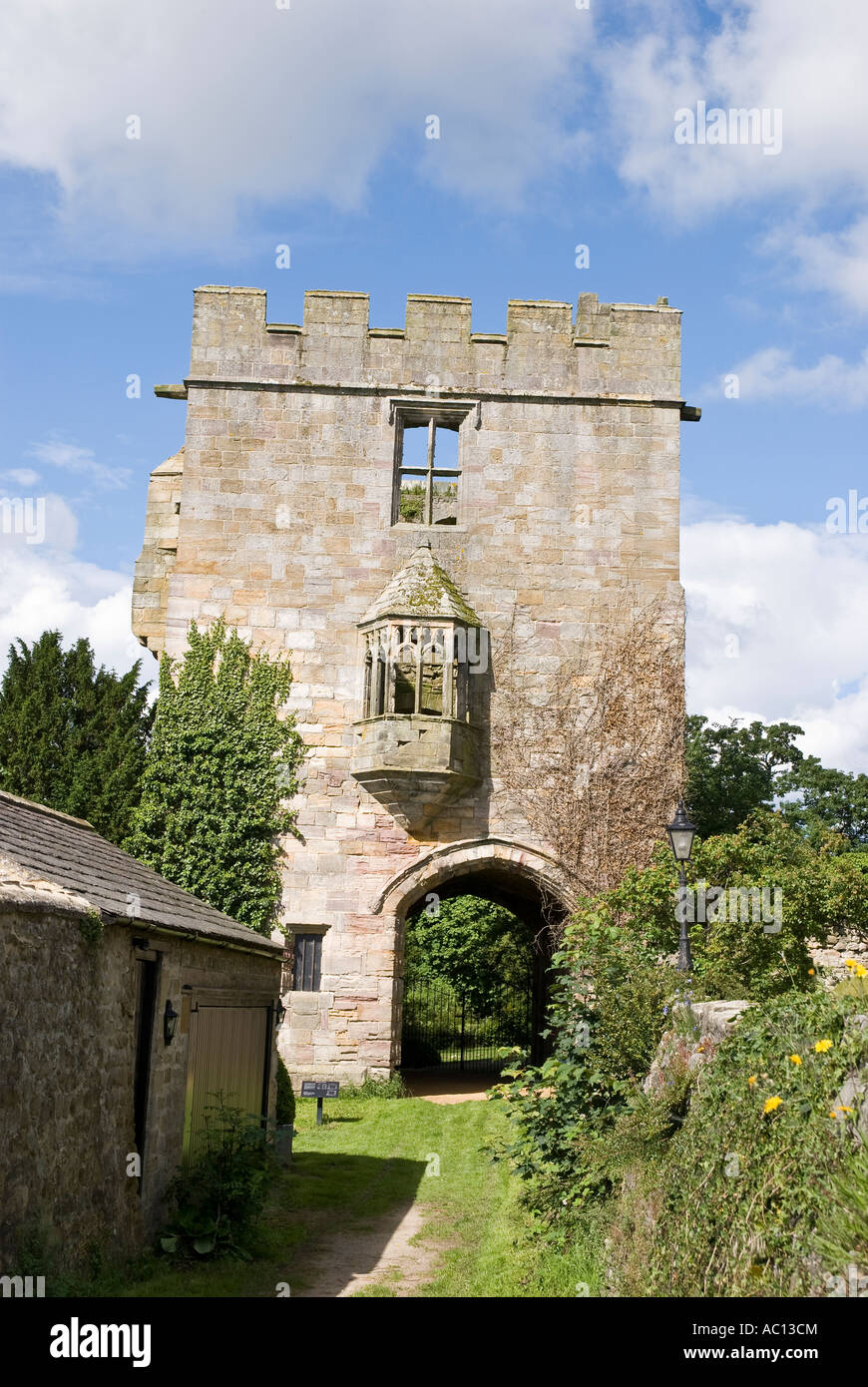 Marmion Tower at West Tanfield Yorkshire UK Stock Photo Alamy