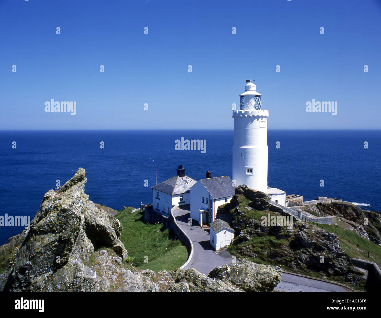 Start Point Lighthouse South Devon Stock Photo