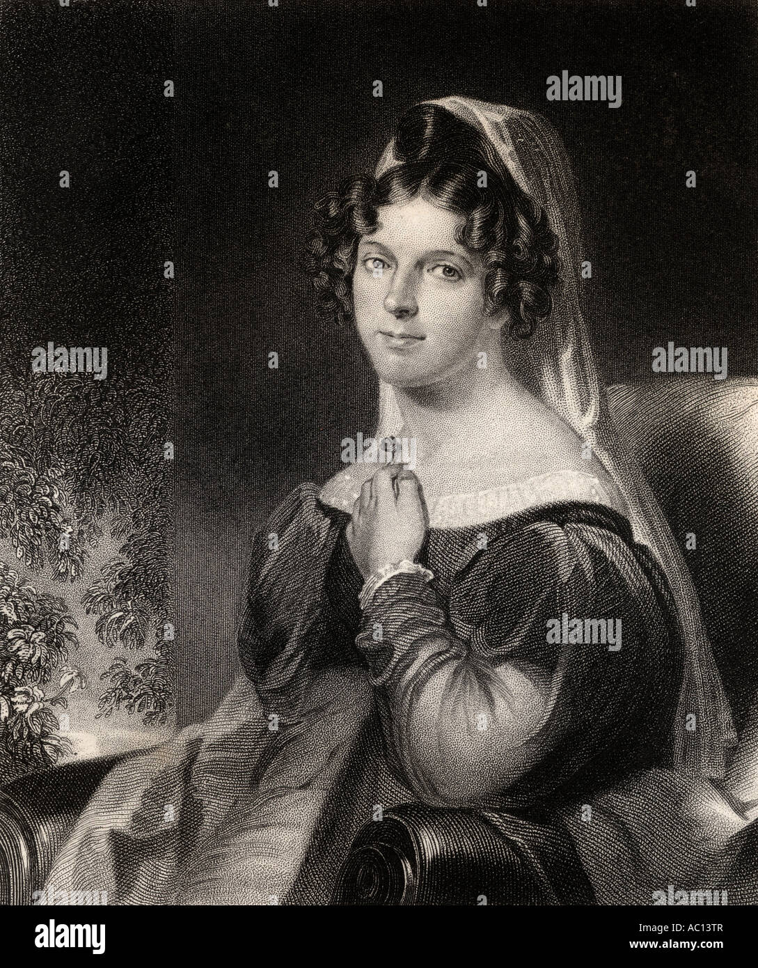 Felicia Dorothea Hemans, 1793 - 1835. British poet Stock Photo