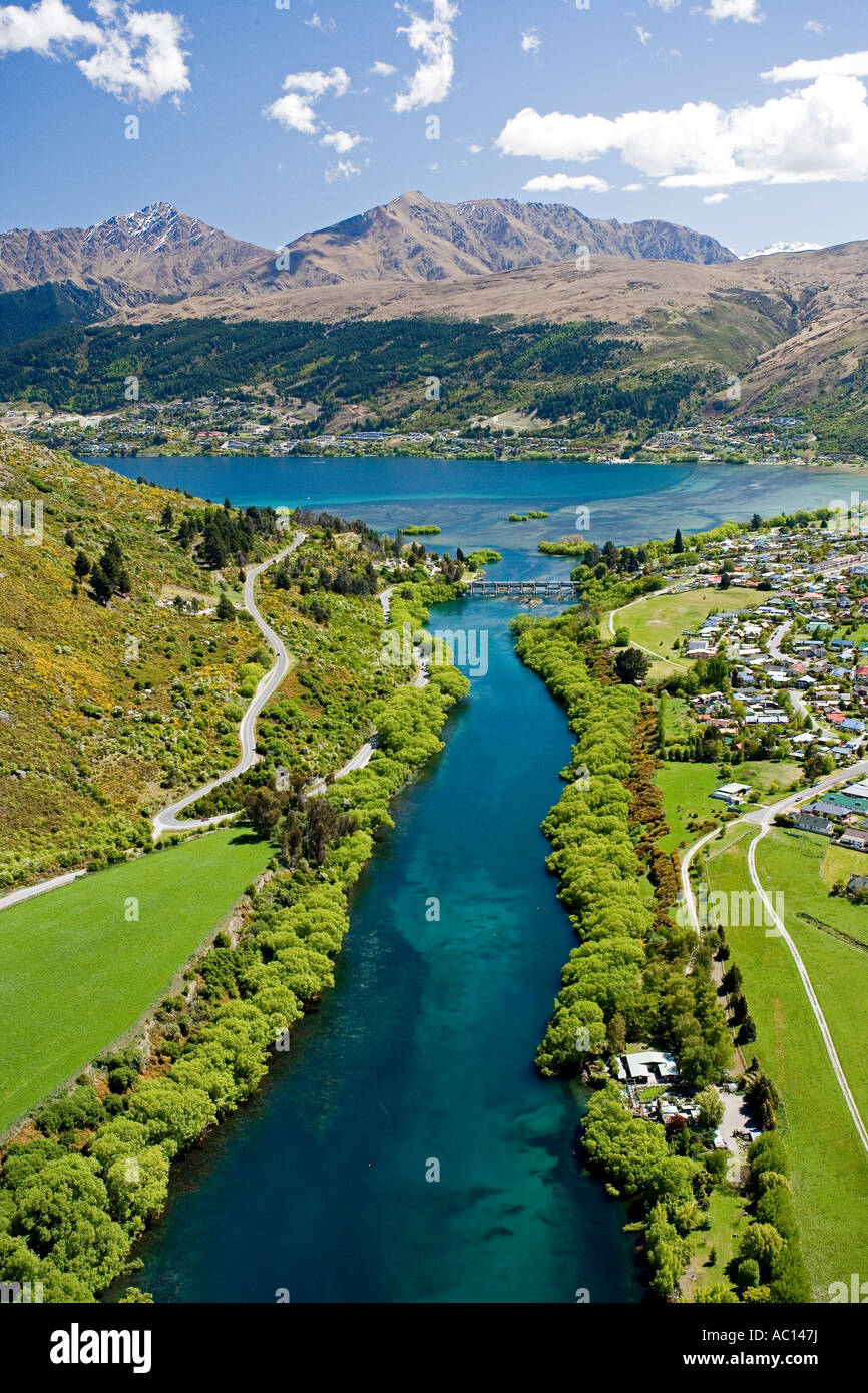 Kawarau River Leaving Lake Wakatipu At Frankton Near Queenstown South Kawarau River Leaving Lake Wakatipu At Frankton Near Queenstown South
