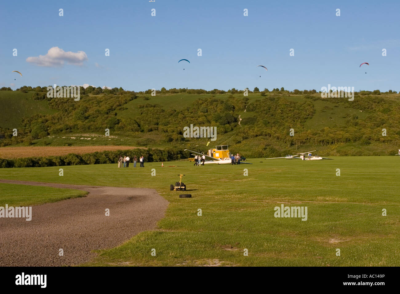 The London Gliding Club, Dunstable Downs, Beds Stock Photo Alamy