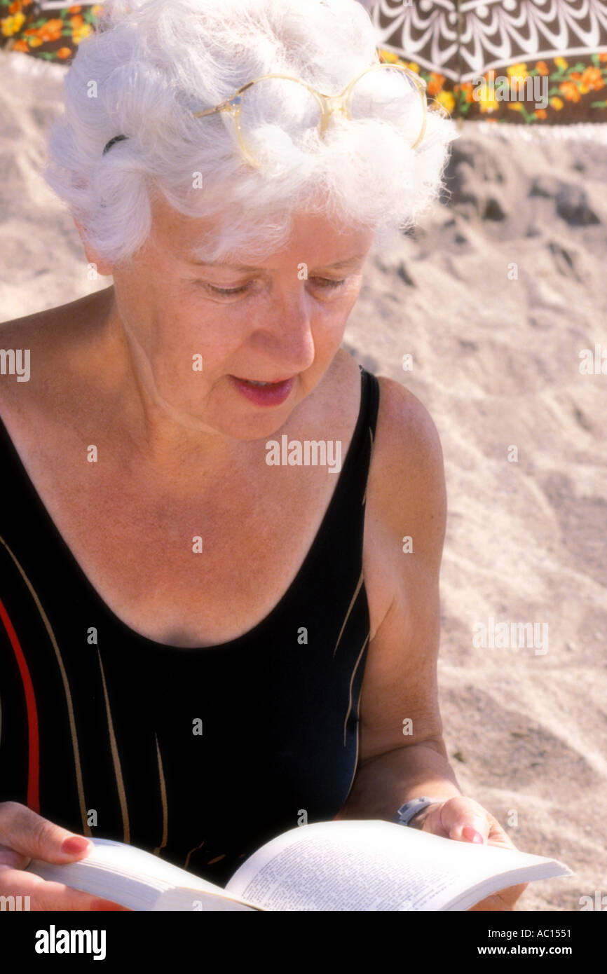 Mature woman swimming costume hi-res stock photography and images - Alamy