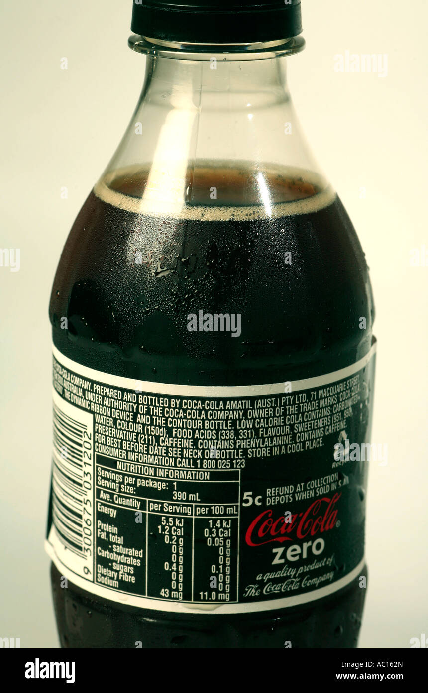 Coca Cola Zero sugar product Stock Photo