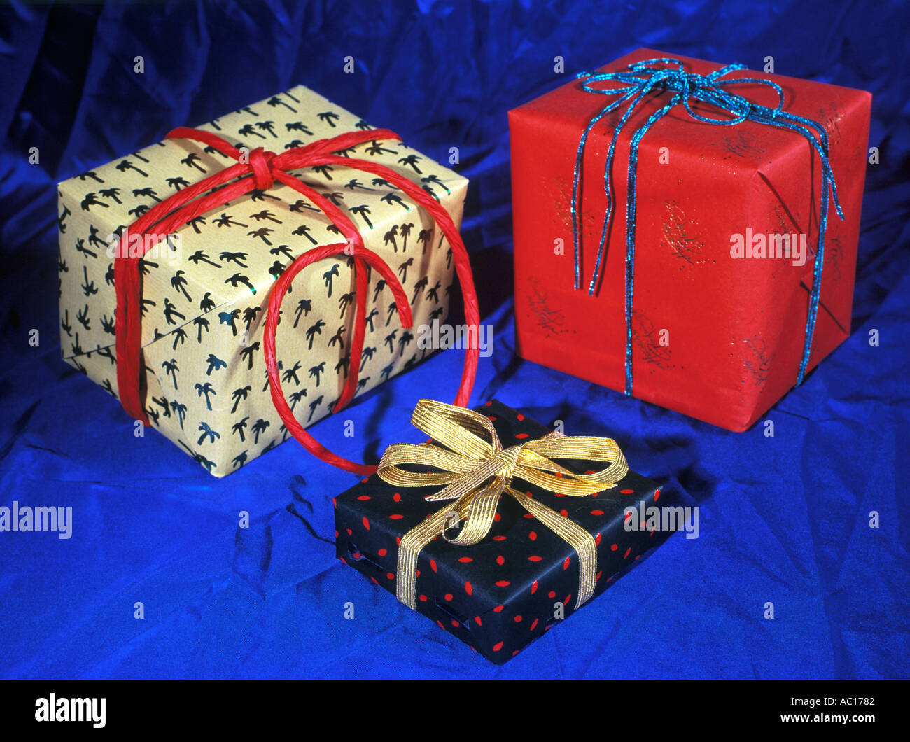 Wrapped presents Stock Photo