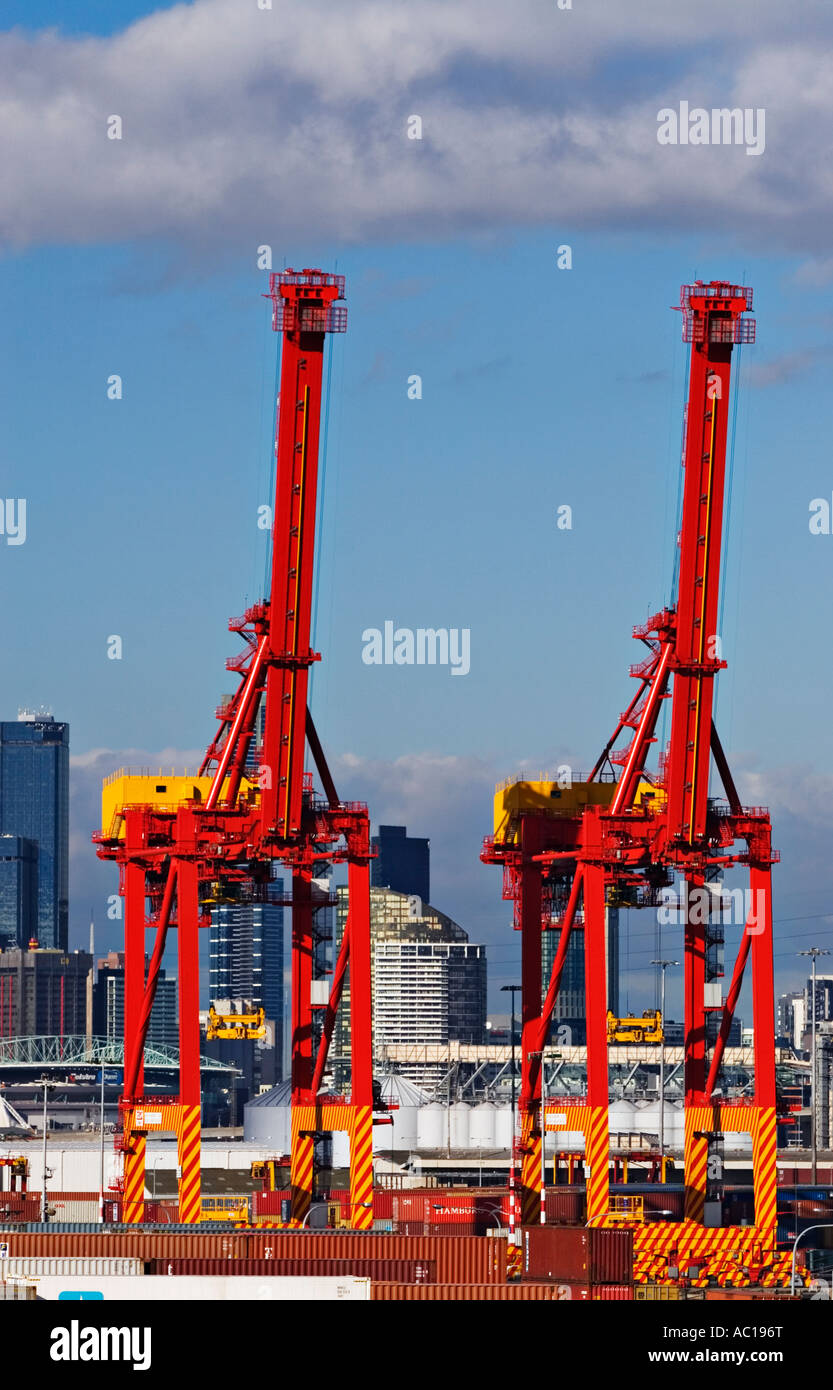 Container Gantry Cranes in the "Port of Melbourne" Victoria Australia