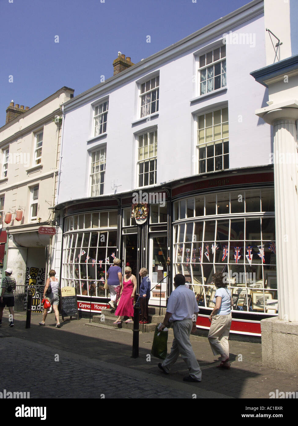 An traditional style of shop front in Falmouth Stock Photo Alamy
