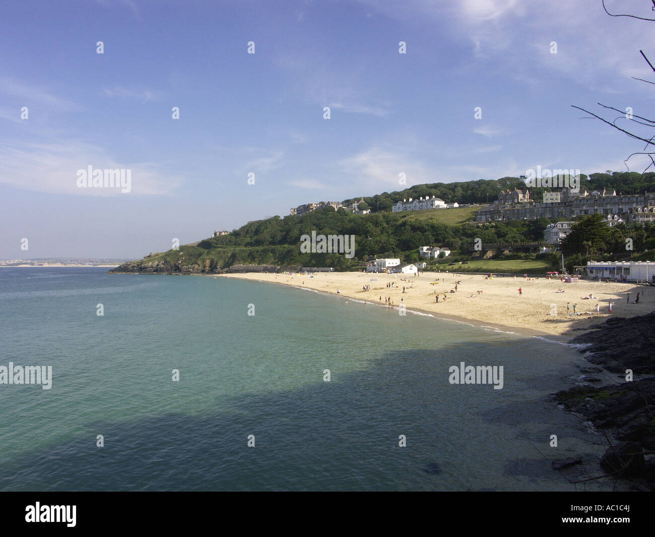 Porthminster beach. One of three main beaches in the town Stock Photo ...