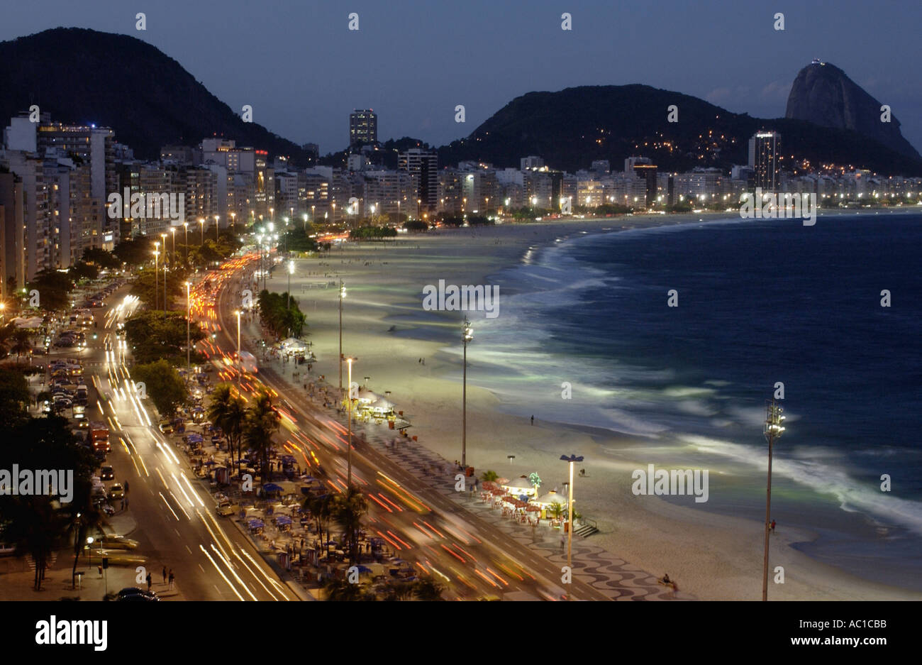 Copacobana Beach Rio de Janeiro in Brazil Stock Photo