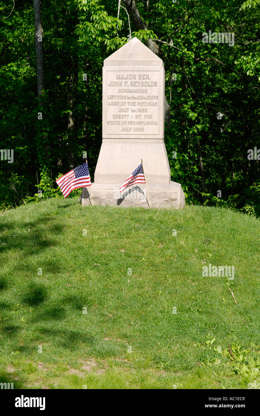 Monument to Major General John Reynolds of Pennsylvania at the Gettysburg National Battlefield