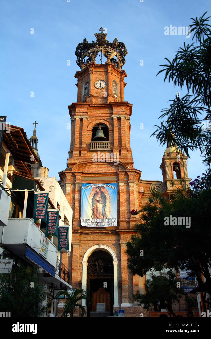 Cathedral of Our Lady of Guadalupe La Iglesia de Nuestra Senora de Guadalupe  Puerto Vallarta Jalisco Mexico Stock Photo - Alamy