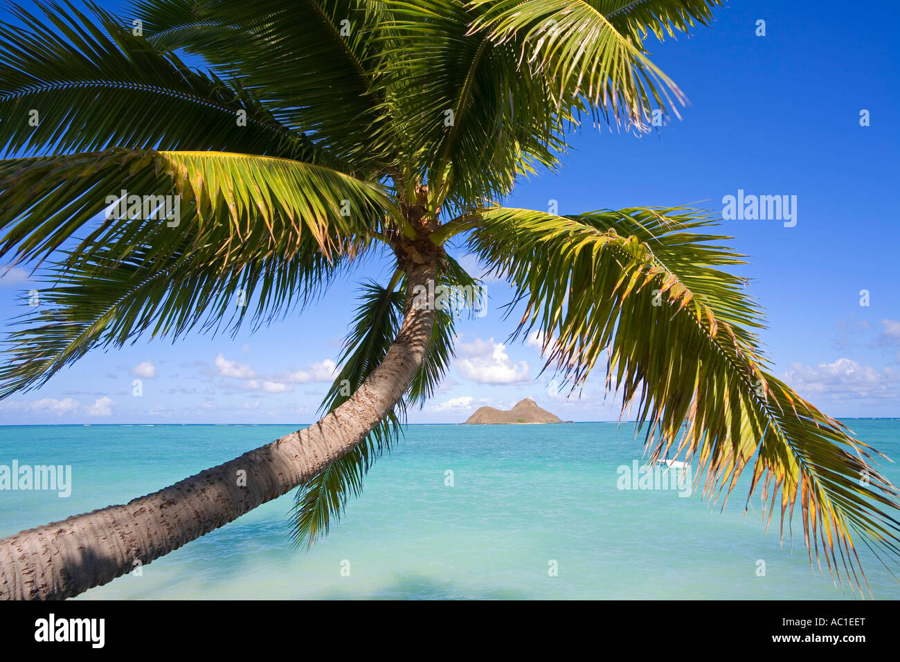 Mokulua Islands Lanikai Beach Kailua Oahu Hawaii Stock Photo