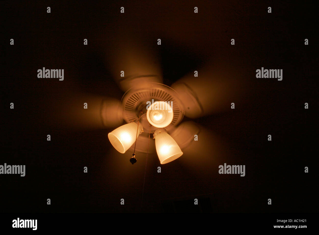 Ceiling Fan Heat Cool Hot Cold Air Conditioning Stock Photo