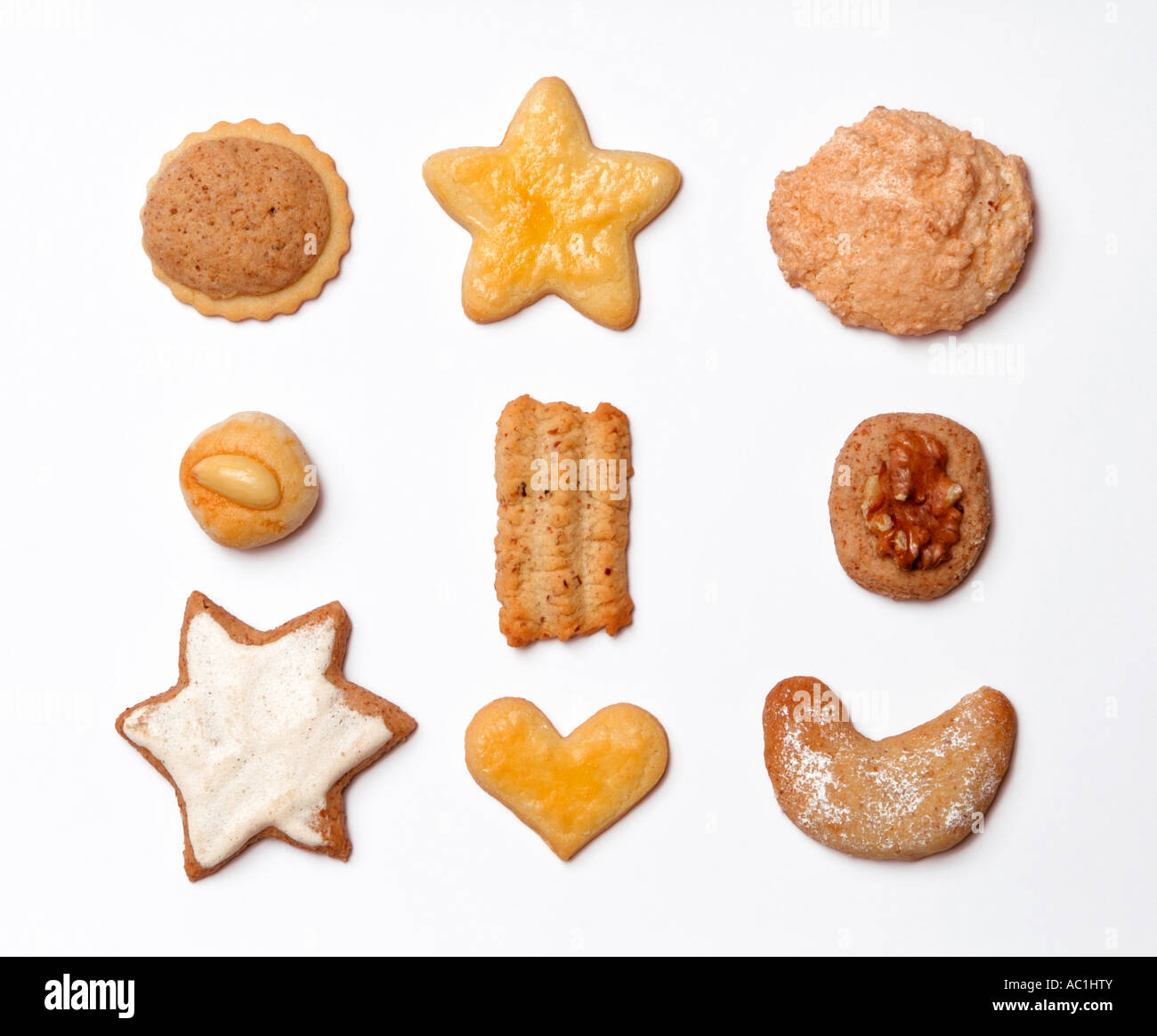 Various Christmas cookes, close-up Stock Photo