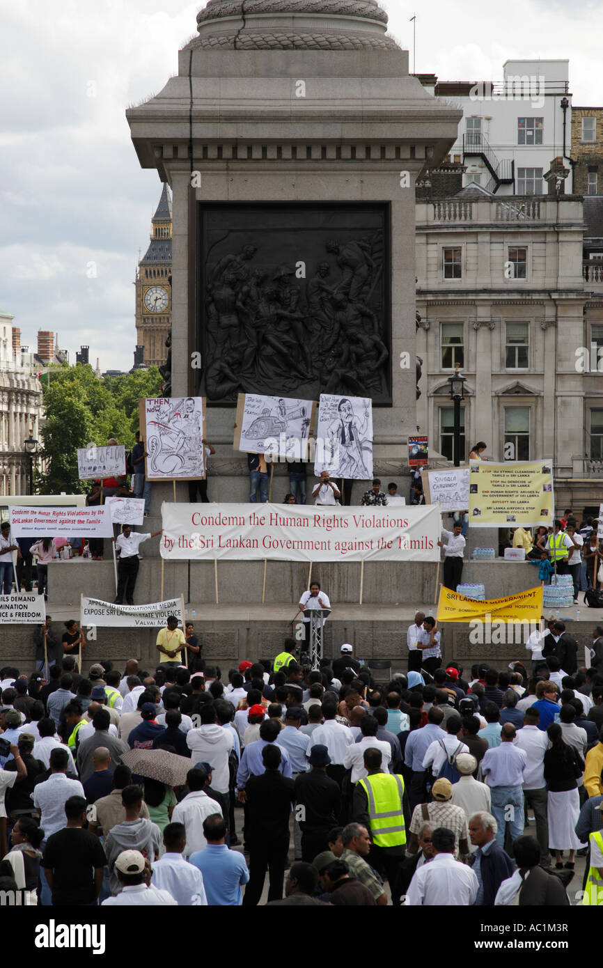 protest rally at trafalgar square london england uk Stock Photo - Alamy