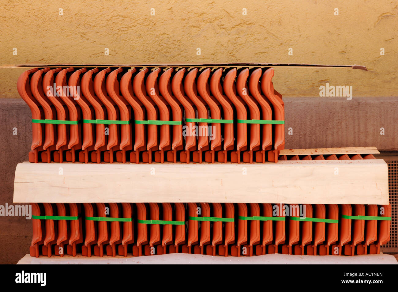 Stack of roofing tiles Stock Photo Alamy
