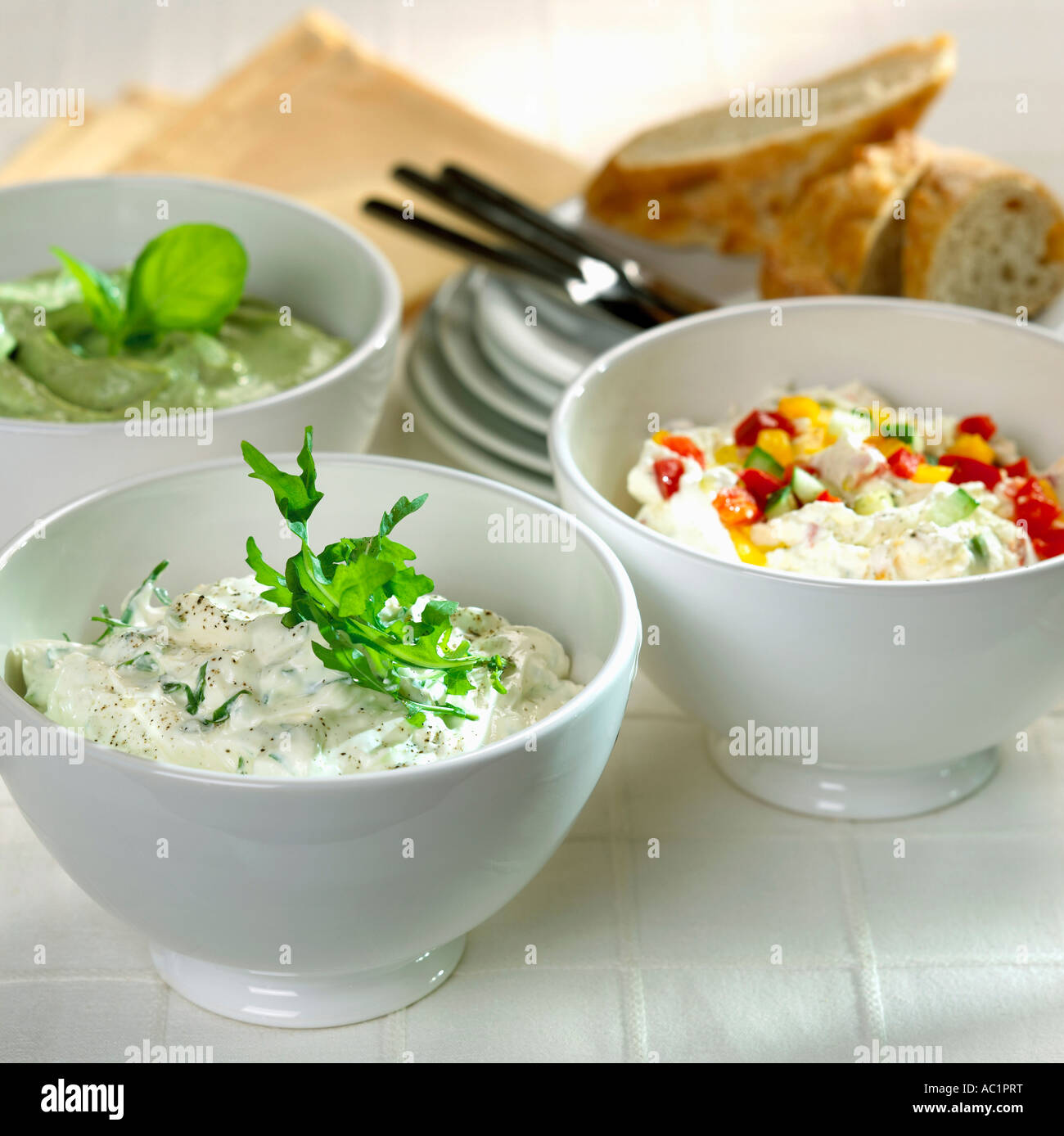 Various spreads in bowl Stock Photo Alamy