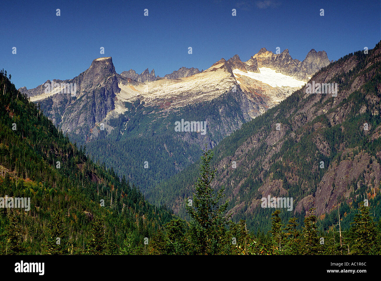 The Southern Picket Range from the visitor s center in Newhalem North