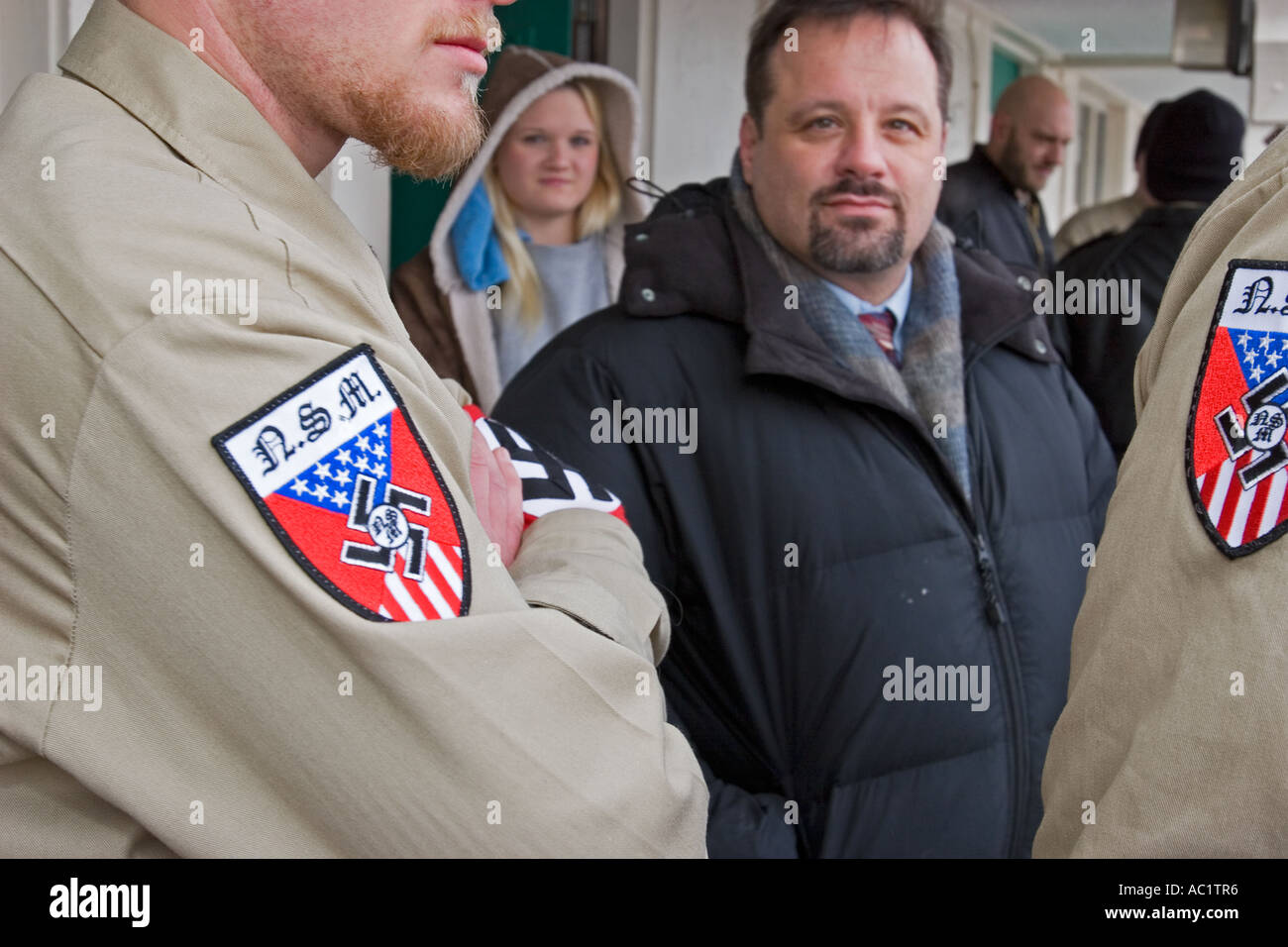 Members of Neo-Nazi Group Stock Photo