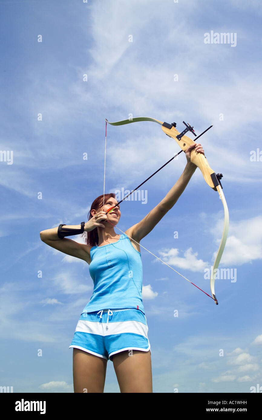 Female archer, closeup Stock Photo Alamy