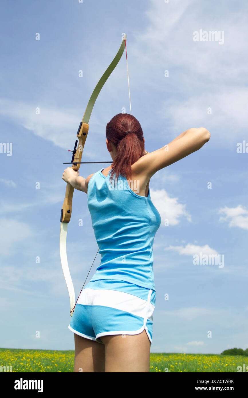 Female archer, closeup Stock Photo Alamy