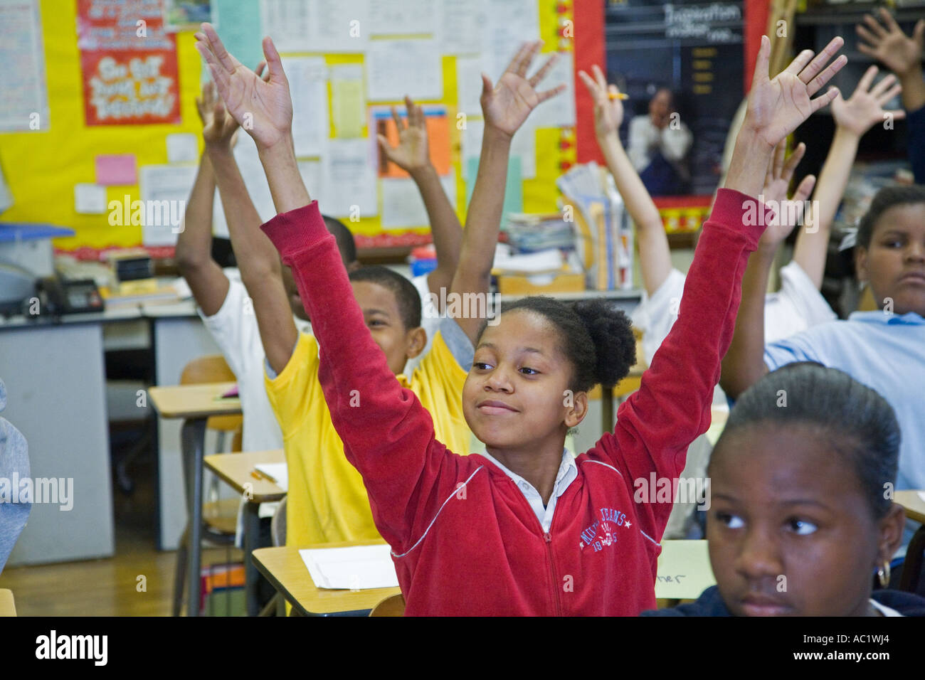 Guyton Elementary School in Detroit Stock Photo