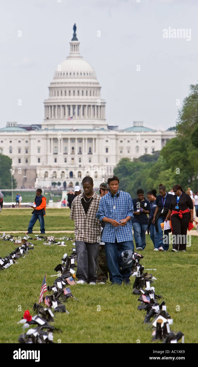 Eyes Wide Open Exhibit Commemorates Iraq War Deaths Stock Photo