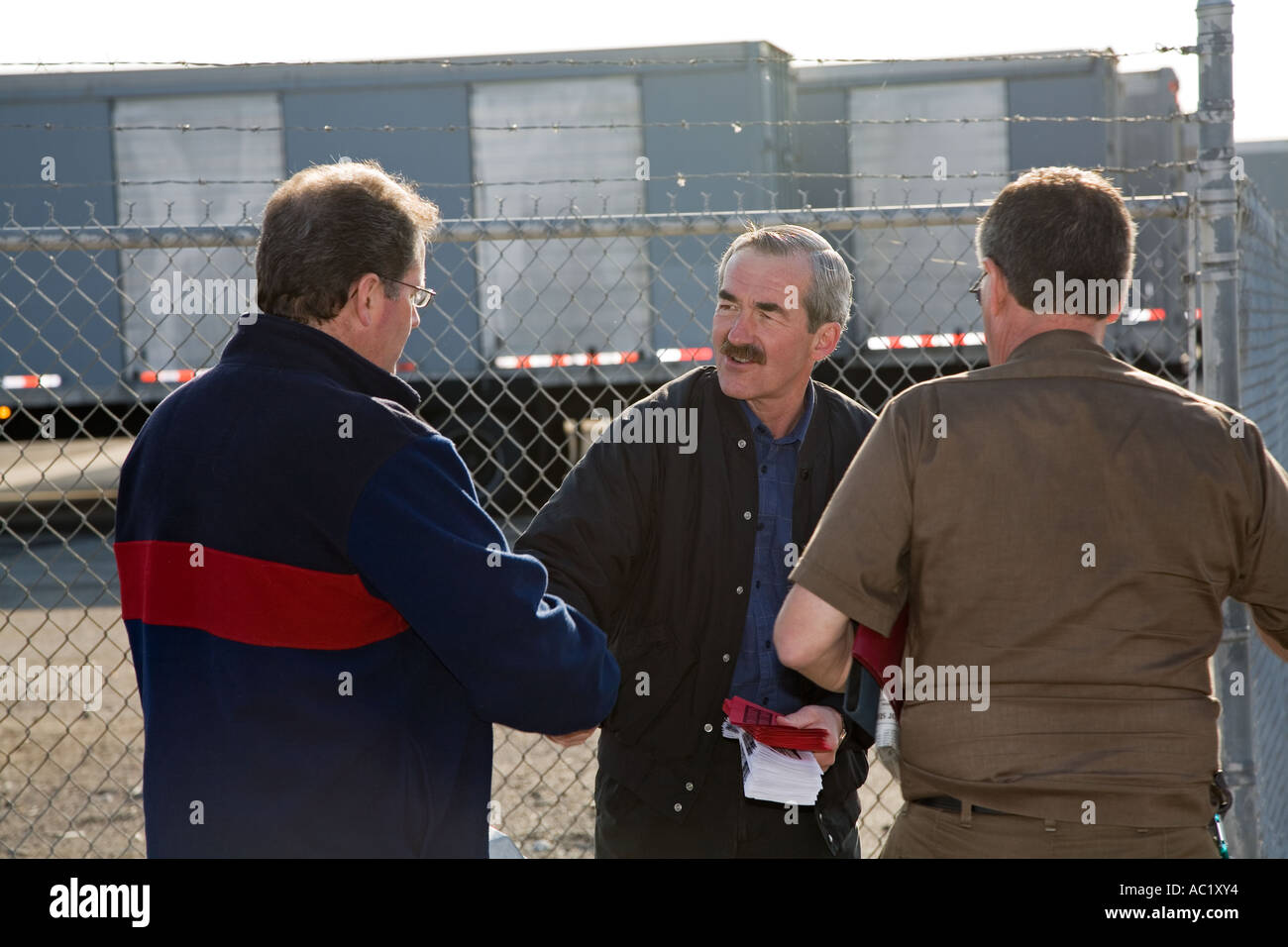 Reformer Tom Leedham Campaigns for Teamster President Stock Photo