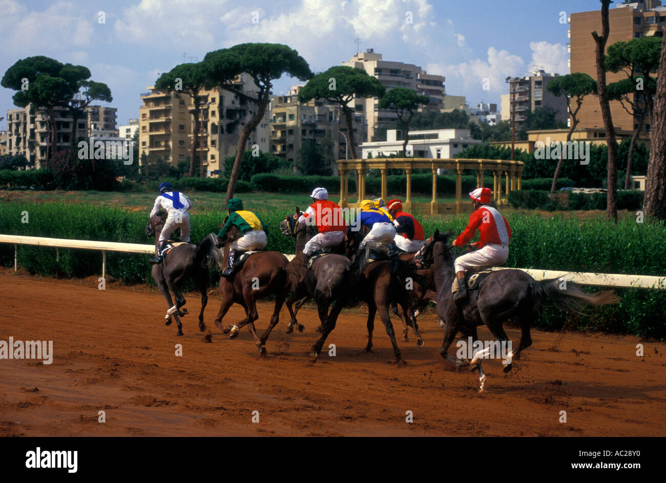 Horse Racing At The Hippodrome Near Former Green Line Beirut Lebanon