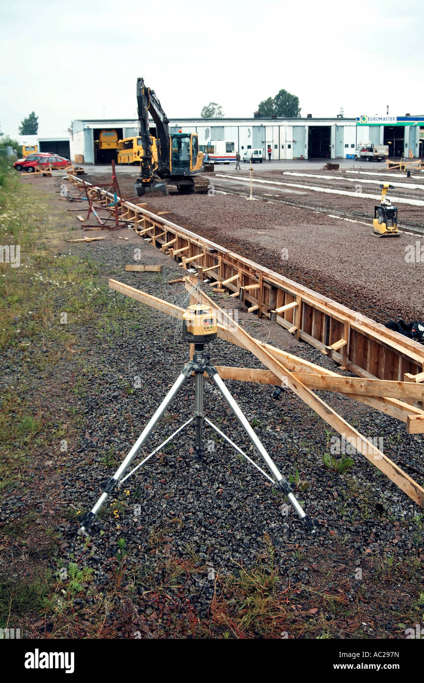 Formwork Form Work Concrete Slab Construction Building Industry Shuttering Surveyor Surveying Levels Groundwork Tam Stock Photo Alamy