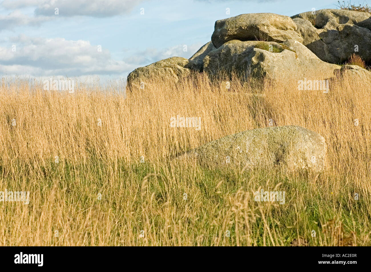 granit rocks at the coast of Atlantic Ocean in Finistere Brittany ...