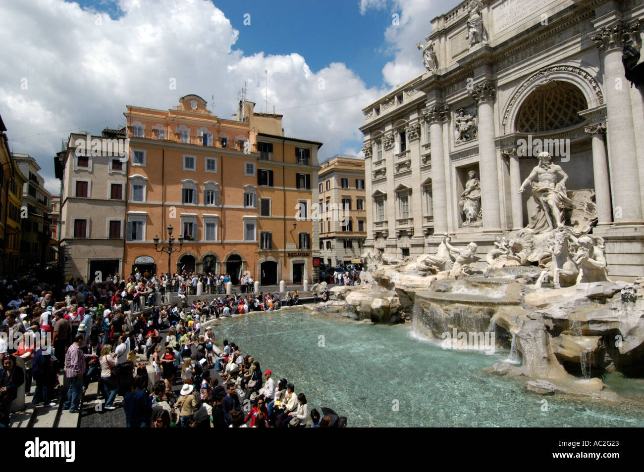 Trevi Fountain Rome Italy Stock Photo