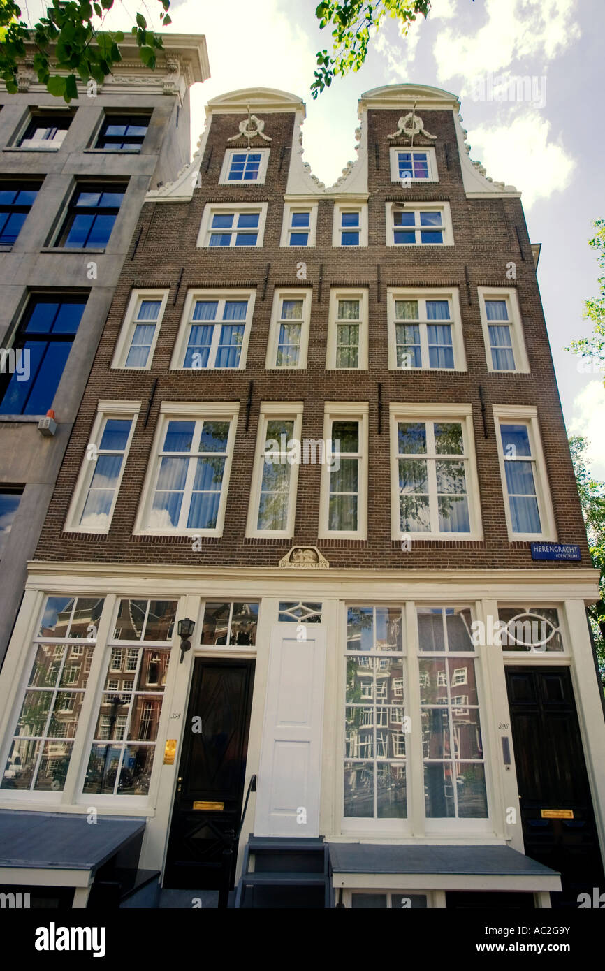 Amsterdam Herengracht twin house from 1664 Stock Photo