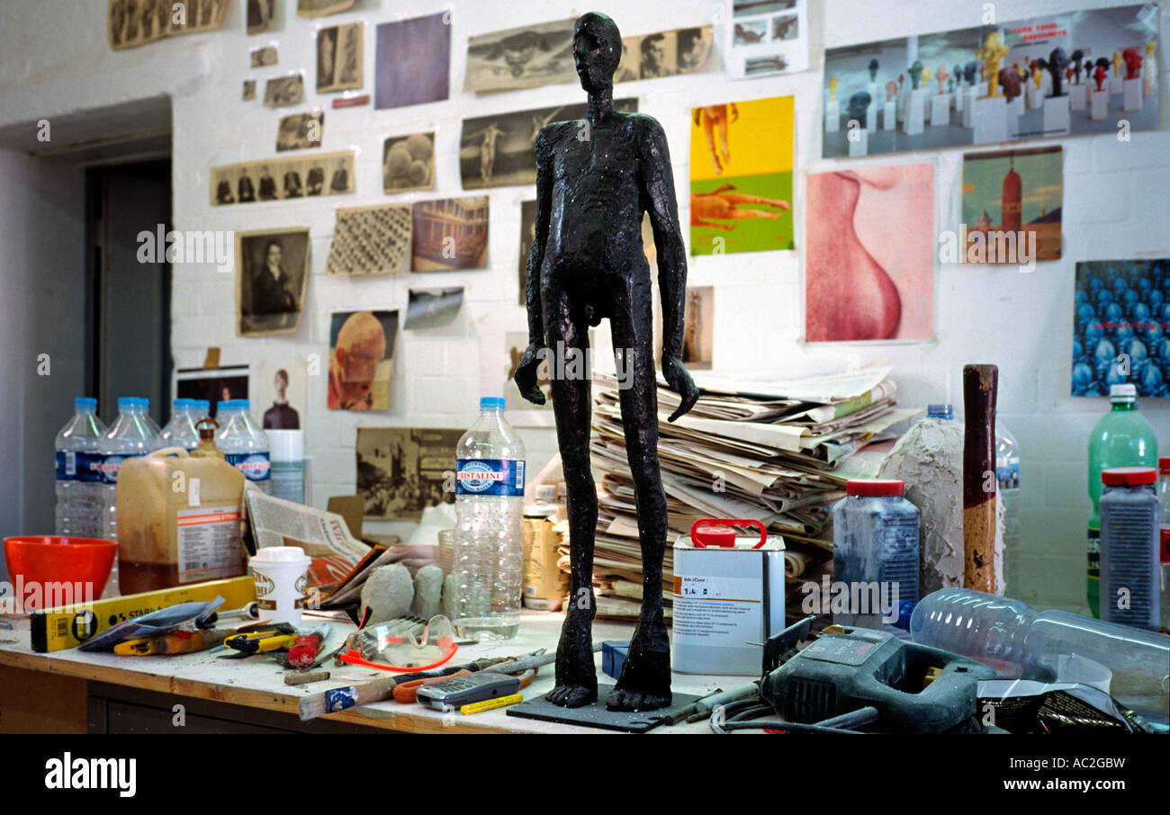 Figure On The Desk In Artist Johannes Speder S Studio In The