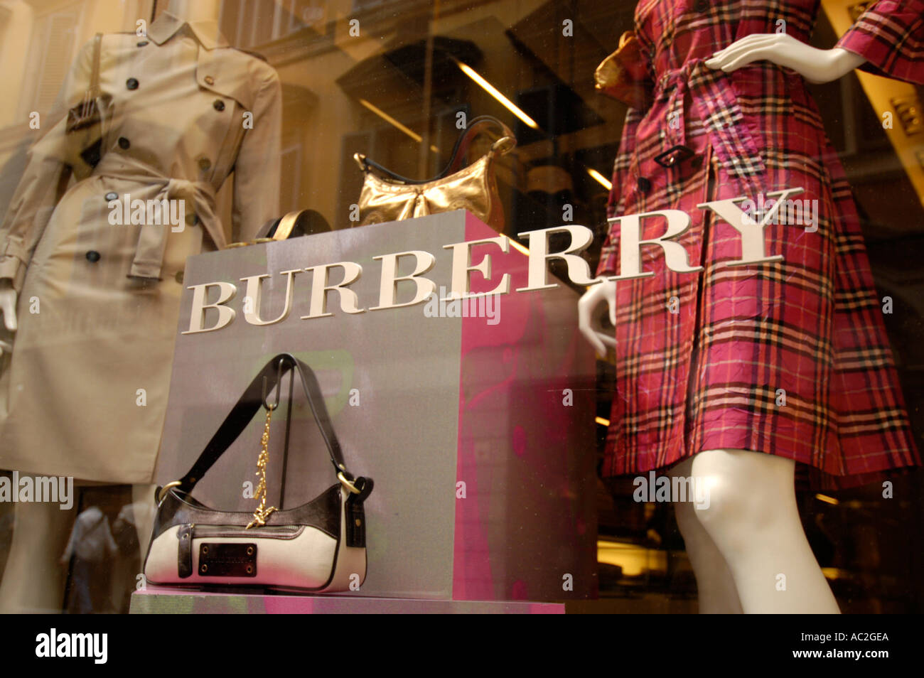 Burberry shop window in Via Condotti, Rome, Italy Stock Photo - Alamy
