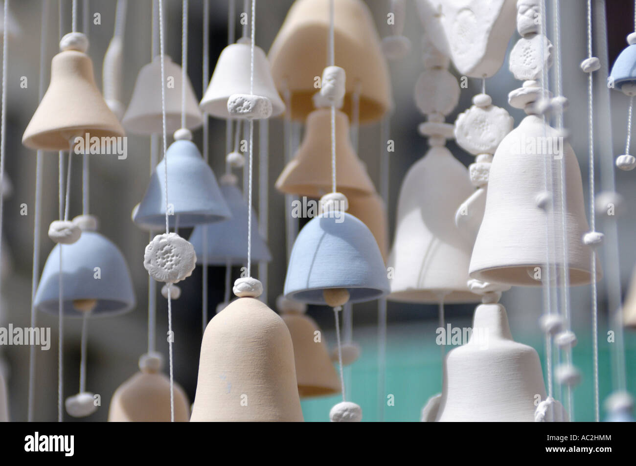 Souvenirs decorative ceramic bells arts and crafts Stock Photo Alamy