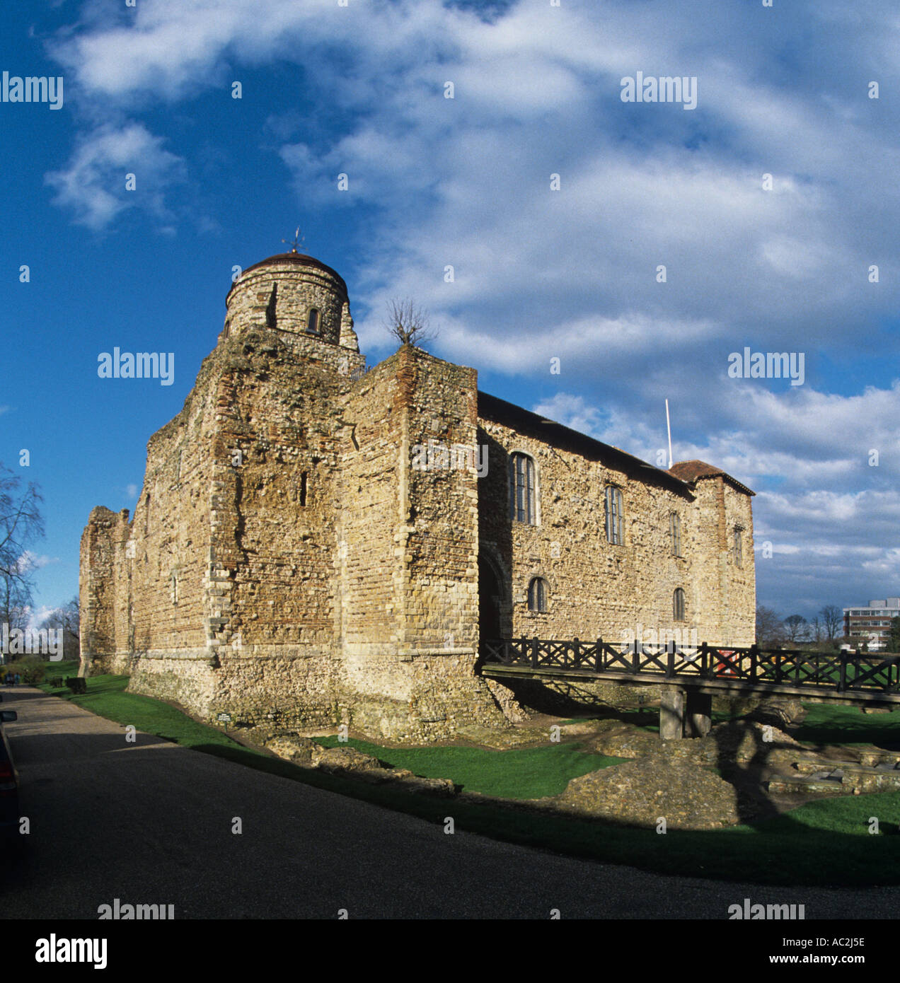 Colchester Castle The Norman keep is built on a former Roman site It contains a permanent museum Essex Stock Photo