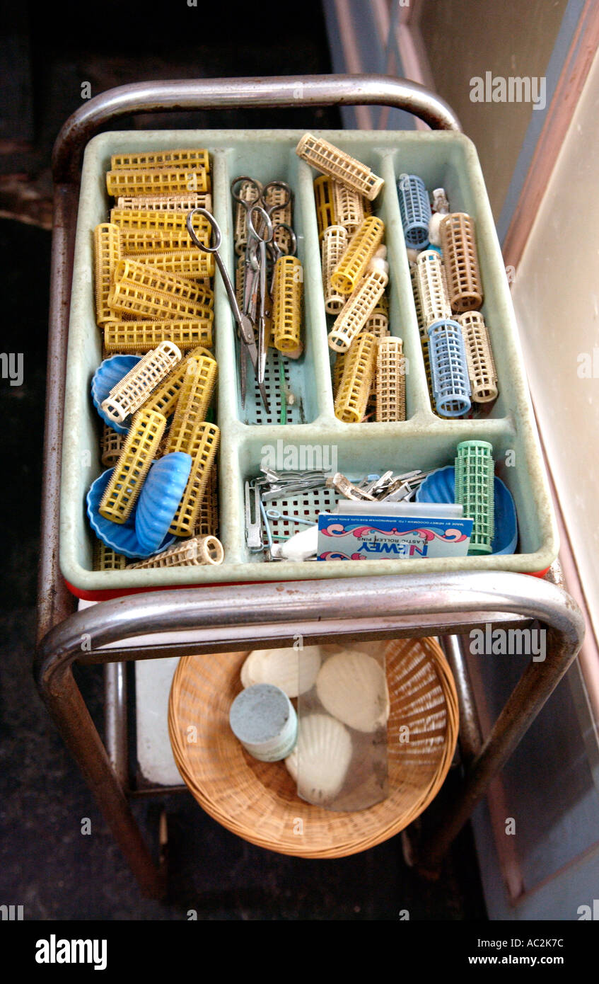 A ladies and gents hairdressers at Aberdare in the South Wales Valleys